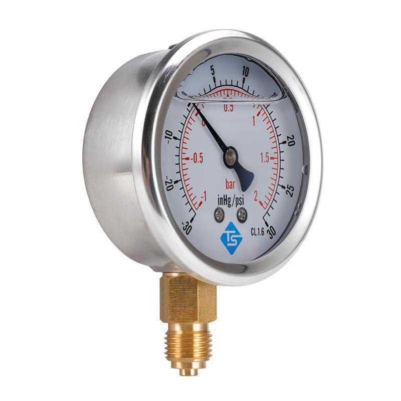 Compound Pressure Vacuum Gauge Glycerine Filled 63... – Grandado