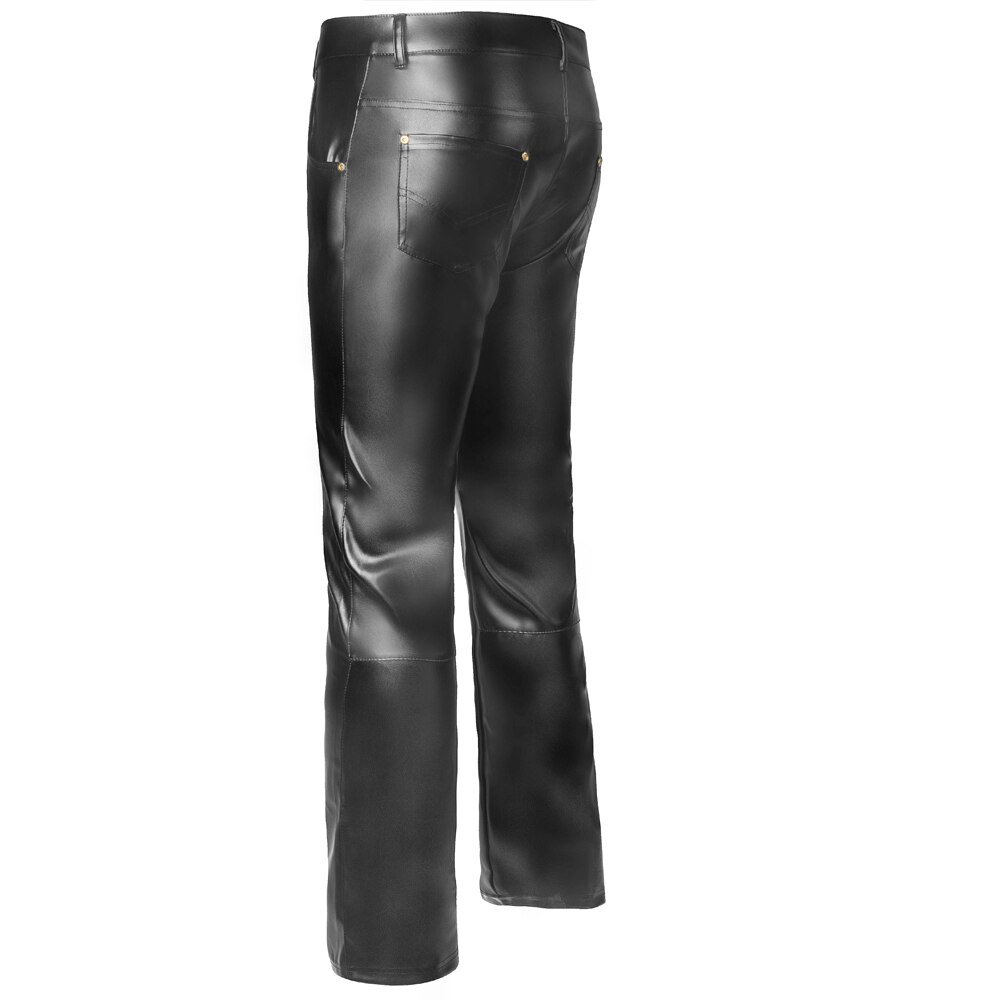 Man Slanke Leren Broek Mannelijk Moto Bike Broek Strakke Leren Broek Heren Motorfiets Latex Broek Pantalon Homme Broek Jongen Broek