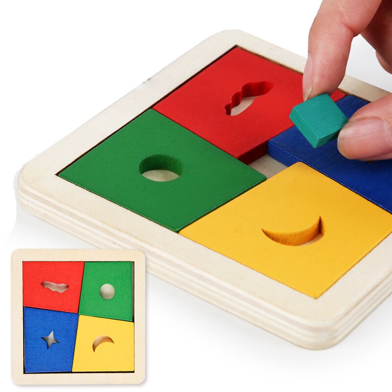 5Pcs Kleurrijke Iq Magic Puzzels Puzzel Speelgoed Voor Kinderen Educatief Speelgoed Houten Magic Puzzel Kleuterschool Leermiddelen