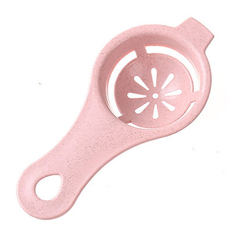 4 färger plast matlagningsutrustning filterhållare 1 st äggula äggavskiljare avdelare kökstillbehör multifunktions sållning gadget: Rosa