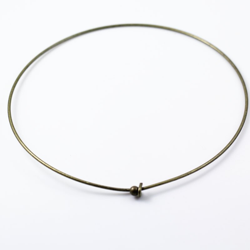 Beadsnice dames sieraden messing ketting binnendiameter 122mm buitendiameter 125mm 2mm dikke kraal 6mm nikkelvrij loodveilig  id8821