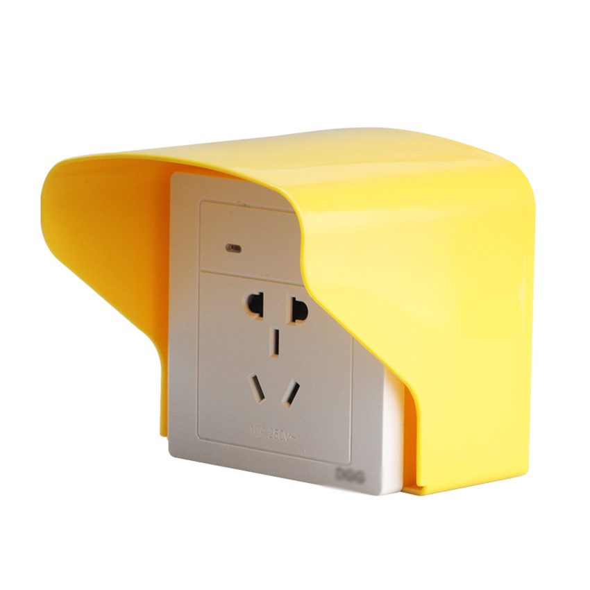 Weatherproof Electrical Outlet Box Cover, 1-Gang Outdoor Outlet Rainproof Cover, Wall Socket Switch Protective Cover, Yellow