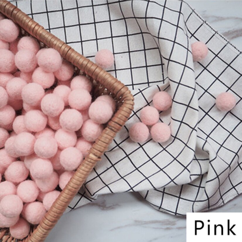 10pcs 2cm Felt Pompom Balls DIY Craft Handmade Wool Ball Accessories for Sewing Kids Room Hanging Mixed Color Home Decoration