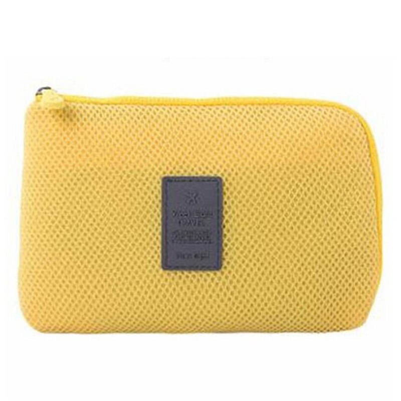 Reisen Bausatz Kleine Tasche praktisch fallen Digitale Gerät Gerät USB Kabel Daten Kabel Organizer Reise Eingefügt Tasche Lagerung Tasche: Gelb