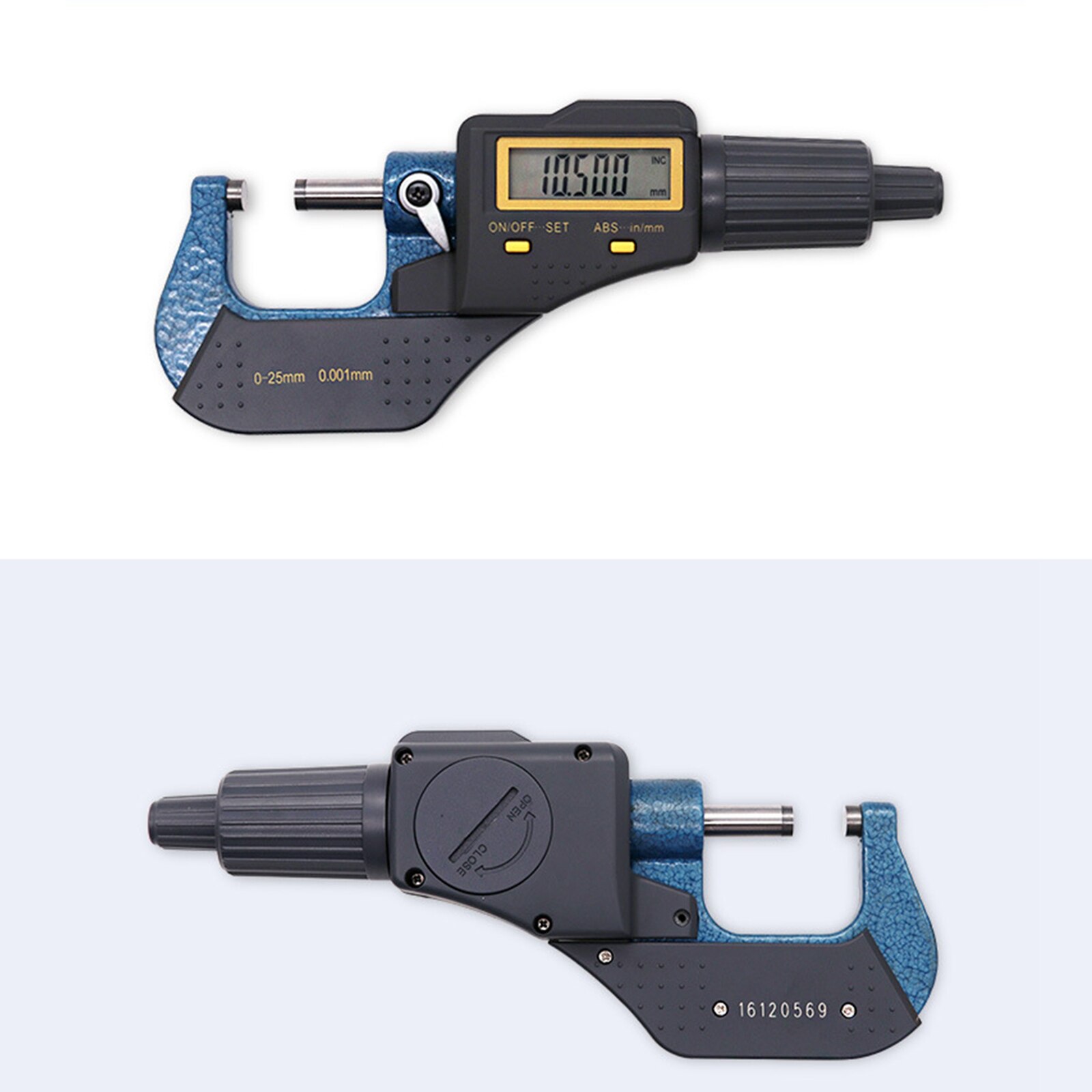 Electronic Digital Micrometer Digital Display High Precision 0.001 Spiral Micrometer Hard Protective Cover Digital Micrometer