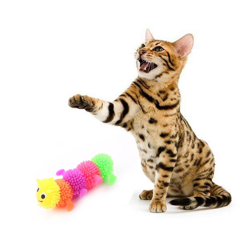 Vechthandschoen voor katten, pluche handschoen voor inwendige oefeningen, interactieve handpop voor sensorische stimulatie, mentale verrijking, verveling, training