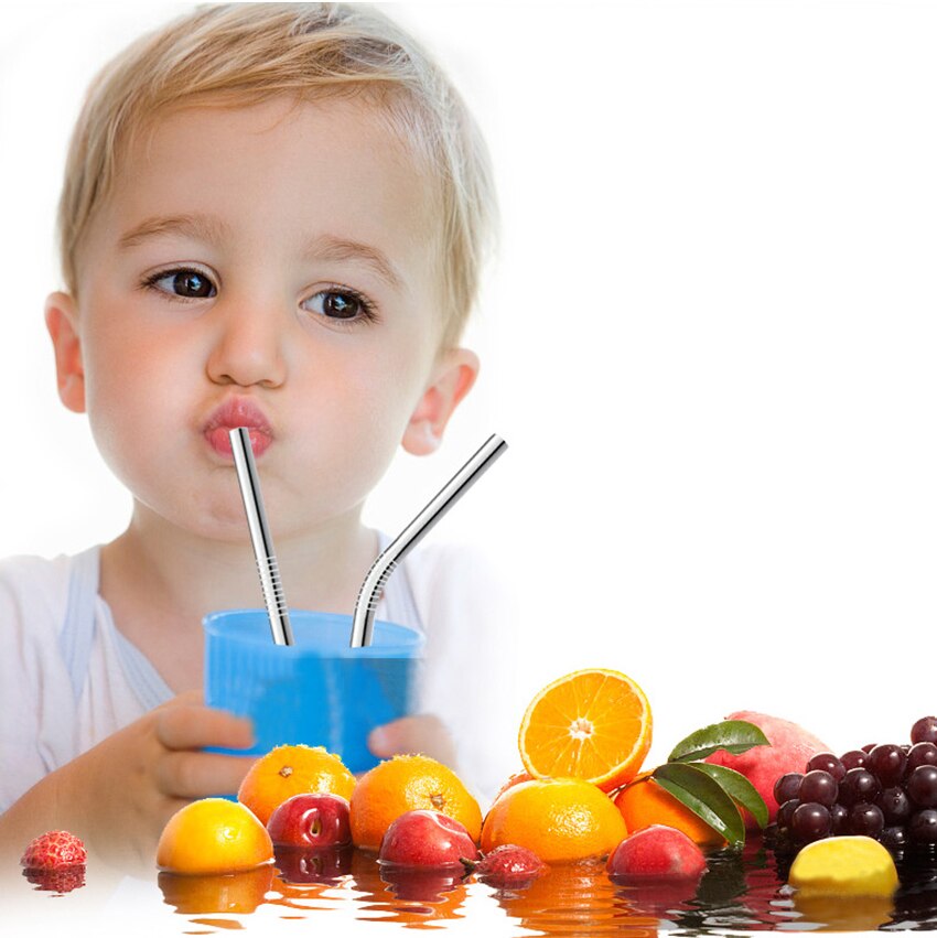 Ekstra bredt sugerør gjenbrukbart rustfritt stål sugerør metall sugerør for smoothies tapioka perler melk te juice bar verktøy