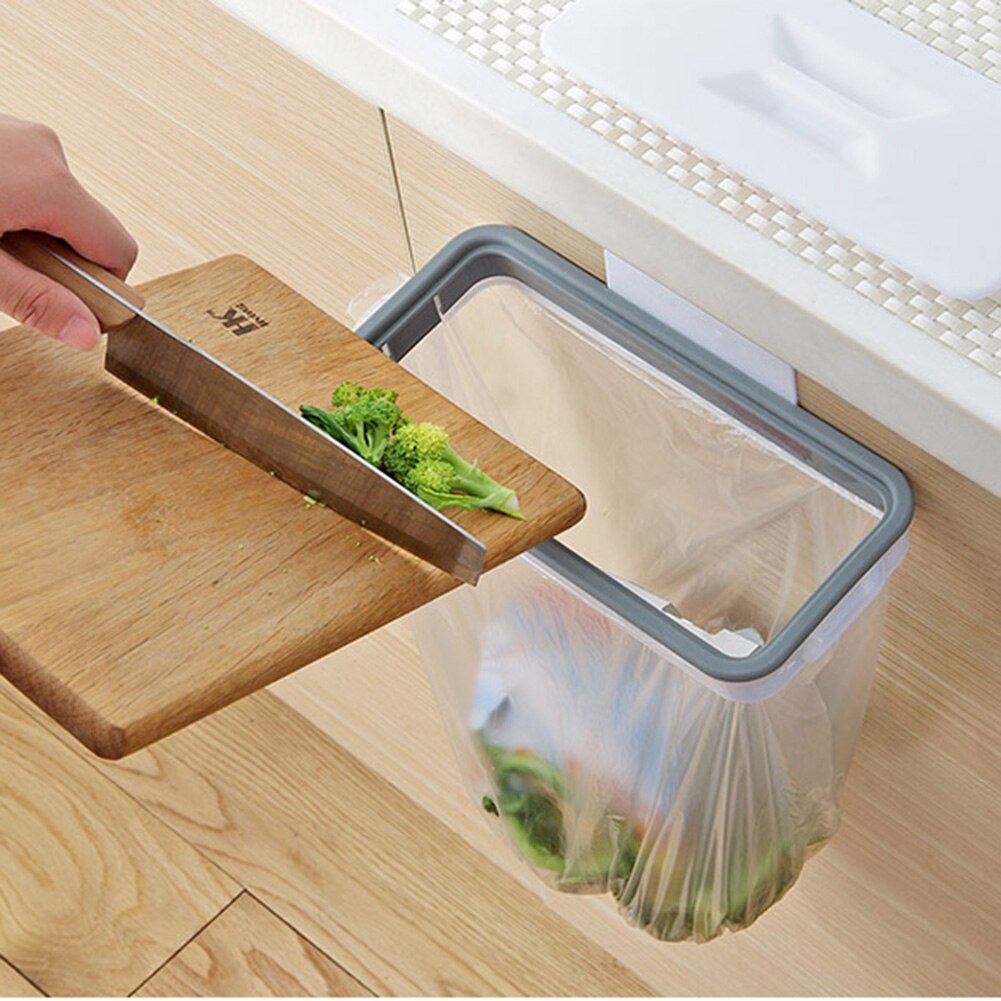 Cabinet Cupboard Hanging Trash Bag Drawer Storage Holder Rubbish Organizer Plastic Kitchen hanging trash rack for garbage bags