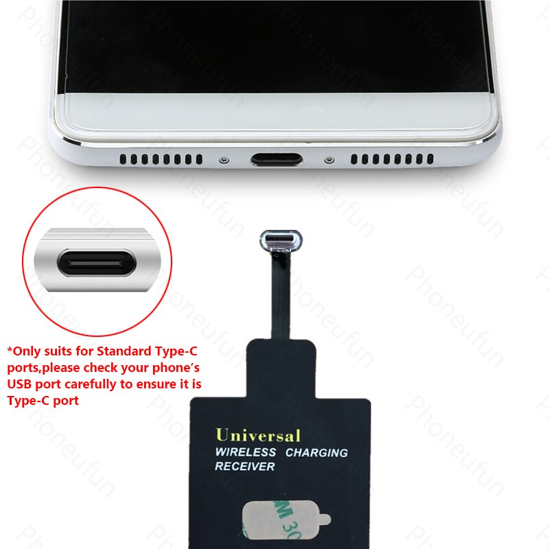 Verbesserte Qi kabellos aufladen USB C Empfänger Chip Für Samsung Galaxis A5/A3/A7 Für Xiao mi mi 9 Huawei P30 P20 Ehre 20 Lite