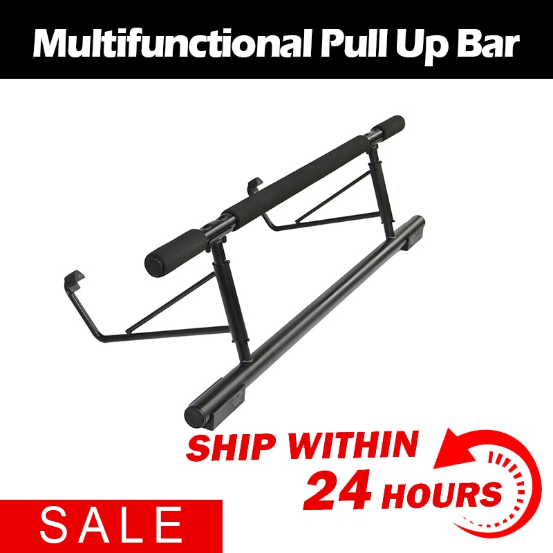 Horizontal Bar Pull-ups Multifunctional Door Fitness Device Fitness Exercise Tool Gym Accessory for Home Doorway (Black)