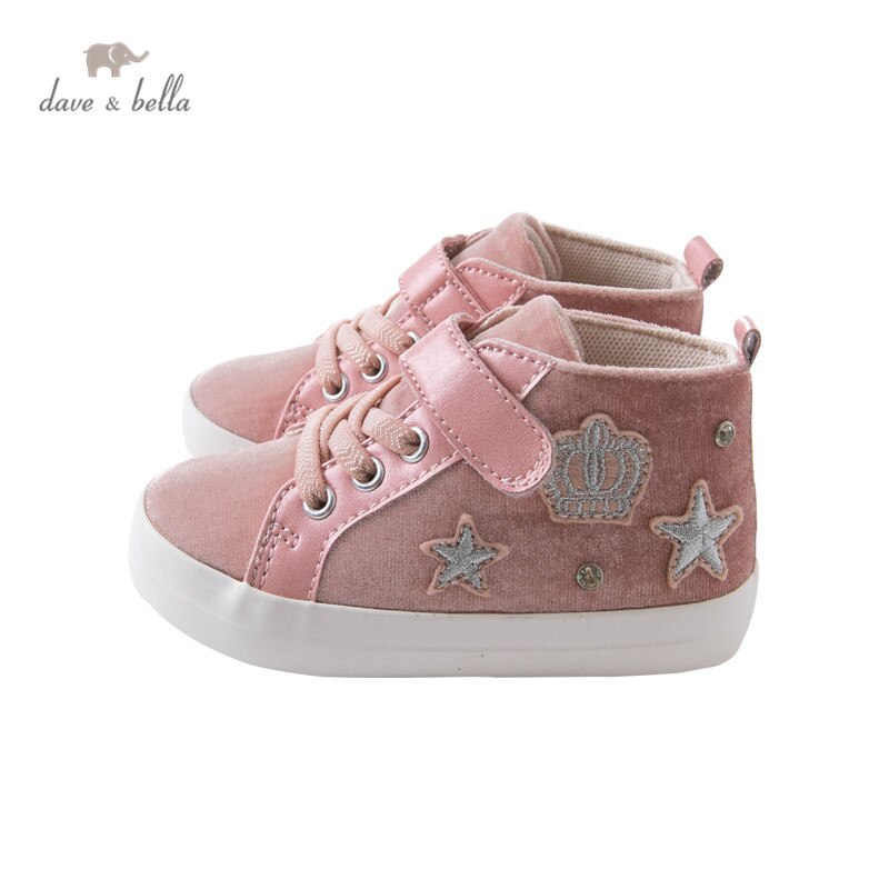 Db15983 dave bella winter baby meisjes sterren applicaties schoenen geboren meisje schattige schoenen