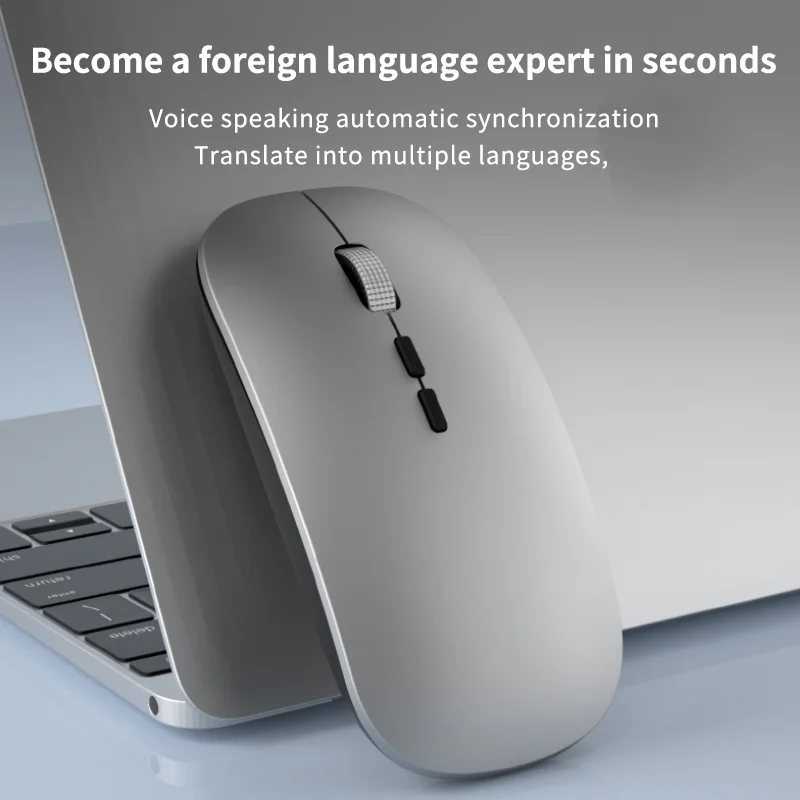 Xiaomi Voice Translation Mouse AI Intelligent 2.4G Bluetooth Wireless Rechargeable USB Connection Computer Charging Voice Mice