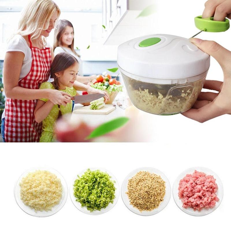 Manual Fruit Vegetable Chopper Hand Twist Pull Food Cutter Shredder Nuts Cutter Grinder Onion Mincer Garlic Kitchen Accesso E9C4