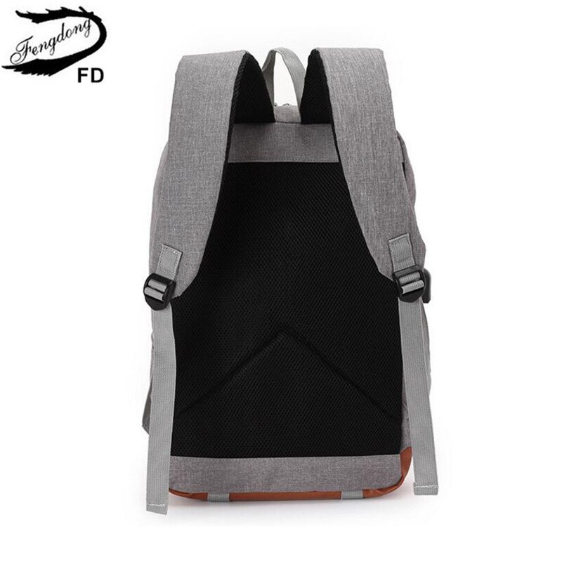 Fengdong school backpacks for boys black laptop computer backpack kids school bag bagpack men travel bags backpacks for children