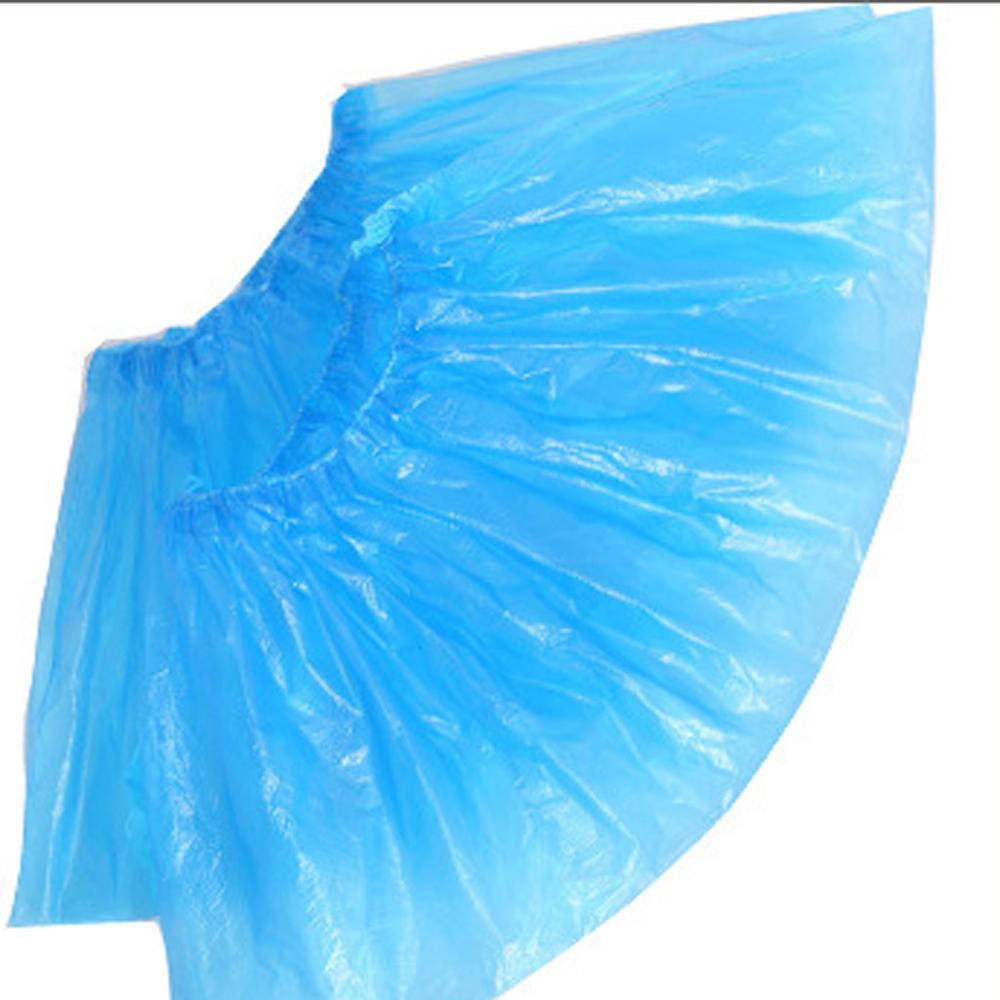 100 Stuks Wegwerp Plastic Dikke Outdoor Regenachtige Dag Tapijt Reinigen Schoen Cover Blauw Waterdichte Schoen Covers Shoe Cover