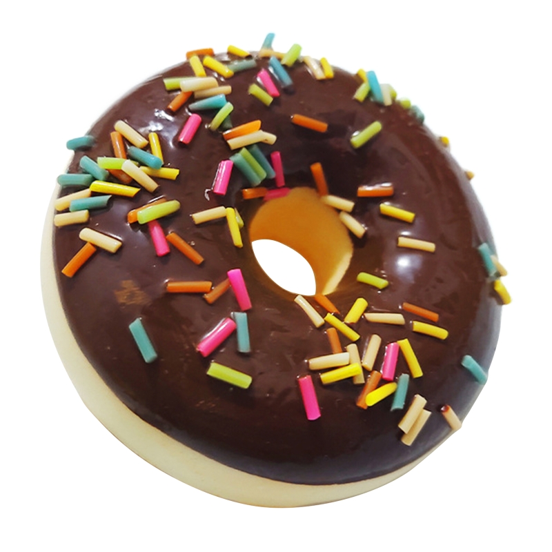 6.2cm künstliche Mini-donuts, squishy-spielzeug, modelllebensmittel, schokoladenkuchenrolle, fotodekorationsrequisiten: Pflaume