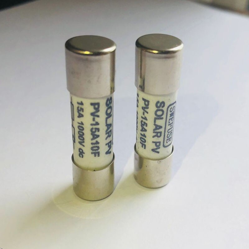 10 Pcs 1000 VDC Fuse Solar PV Explosion-proof Fuse Silver
