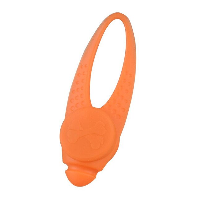 N11 Haustier silikon LED-lampe Hund Glühenden anhänger Nacht Sicherheit silikon licht Anhänger für hundegeschirr Kragen Günstige: Orange