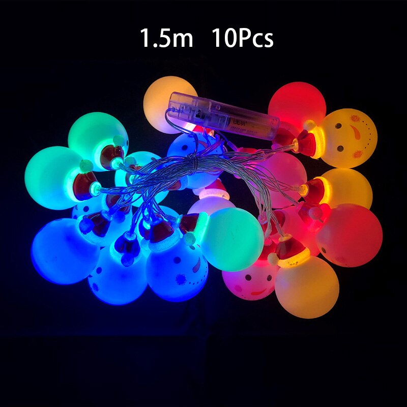 schneemann LED Batterie Lichter 1,6 mt/3 mt 10 stücke Schnur Lichter Gebühr Party Halloween Terrasse Weihnachten Dekor neue Jahr Spielzeug Tropfen: einstellen 3