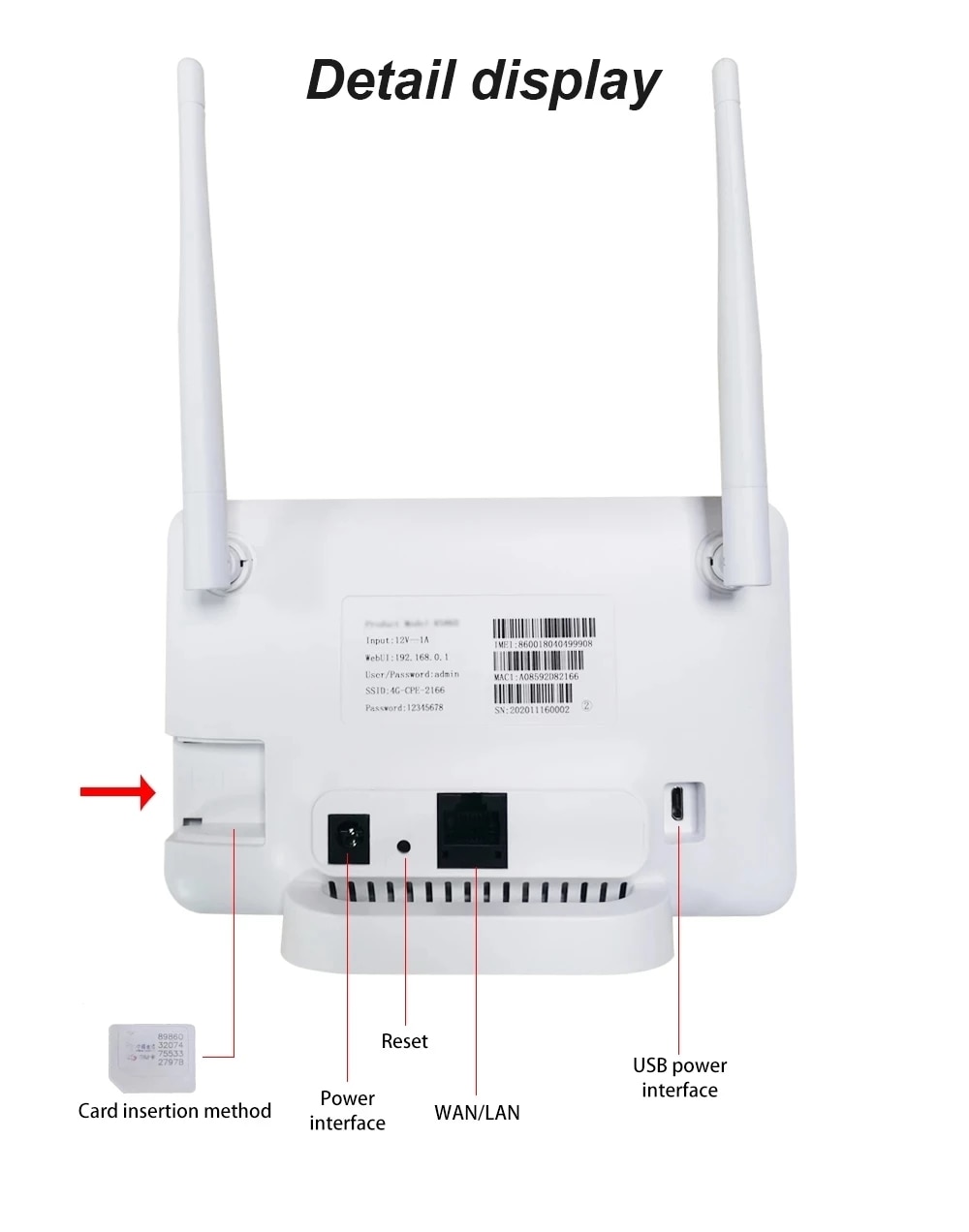 router 4G senza fili 4G Wifi sbloccato a buon mercato CP106 4G Lte gatto4 150Mbps senza fili con router Rj45 pallido Lan 4G Pk Huawe B593 B315