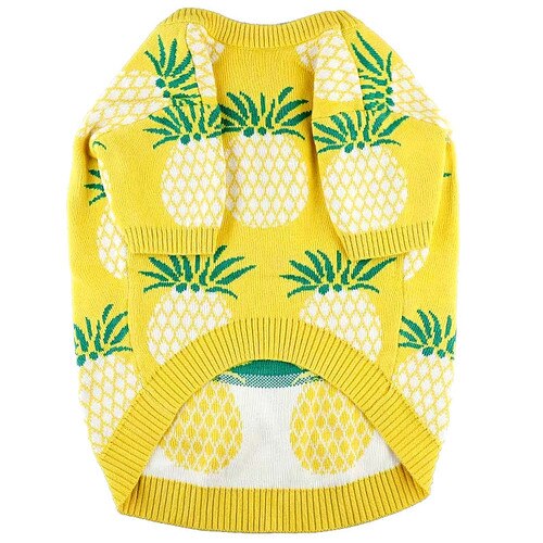 Pull de luxe à manches courtes pour chat et chien, ananas: S