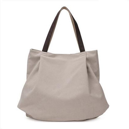 Simple Big Capacity Canvas Women Messenger Bag Girls Handbag Shoulder Bag Leisure Daily Shopping Totes