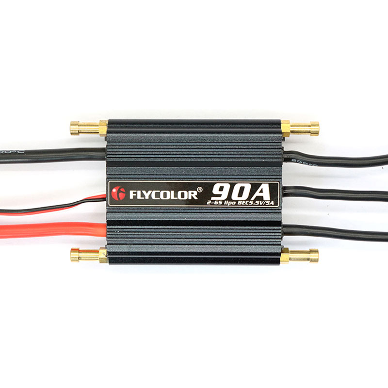 Controlador de velocidade esc flycolor 150a 120a 90a 70a 50a suporte esc sem escova 2-6s lipo bec 5.5v/5a para barco rc f21267/71f: Vermelho