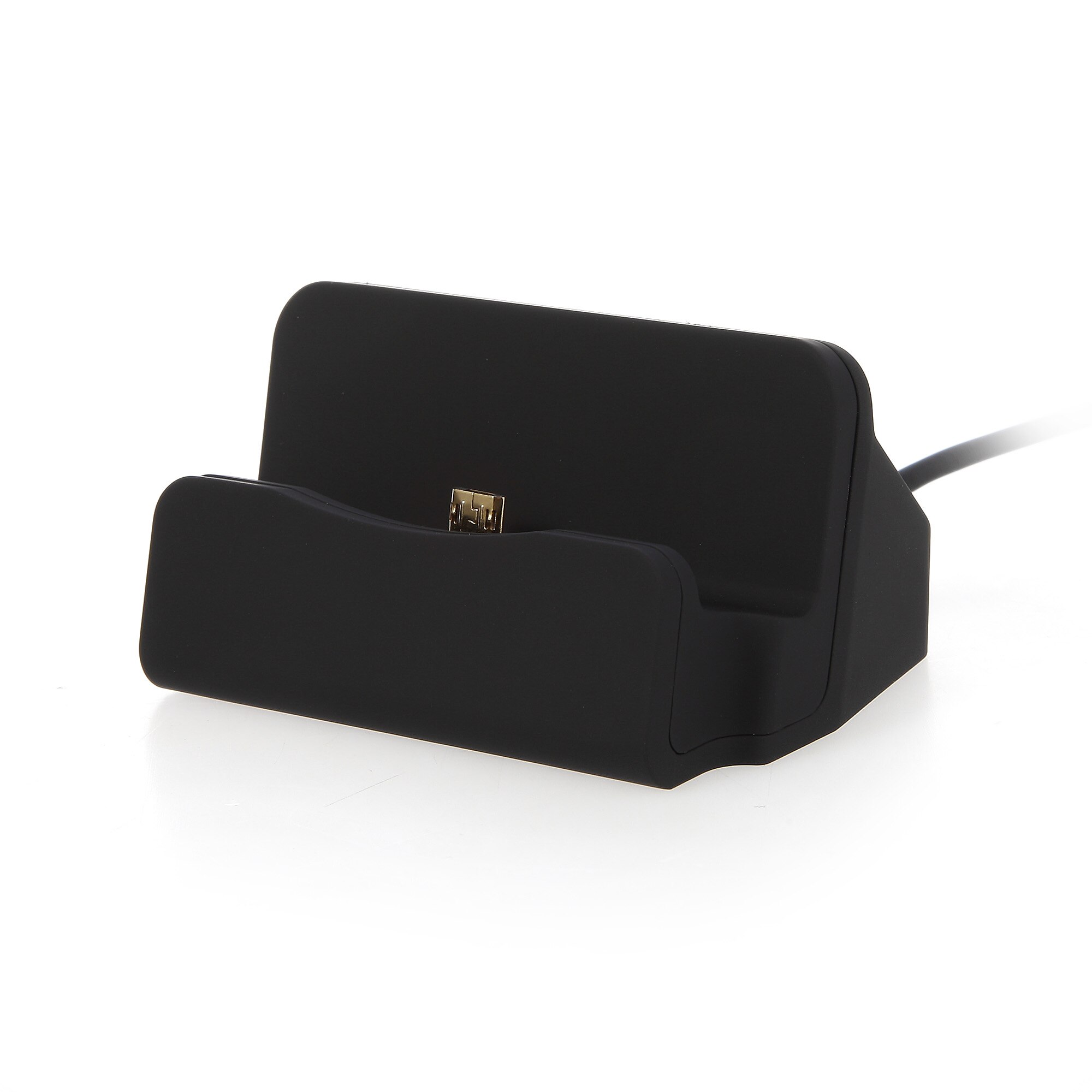 Per iPhone supporto per telefono Android Base di ricarica Dock per Xiaomi Huawei supporto per telefono da tavolo Samsung supporto per telefono accessori sincronizzazione dati: Micro USB Port / Black