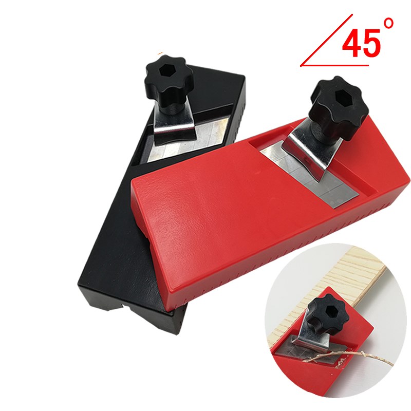 Cepillo Manual de carpintería ABS, herramienta de artesanía de madera roja, plano de biselado de 45 grados, herramientas manuales para cortador de placa de yeso de madera, máquina de borde