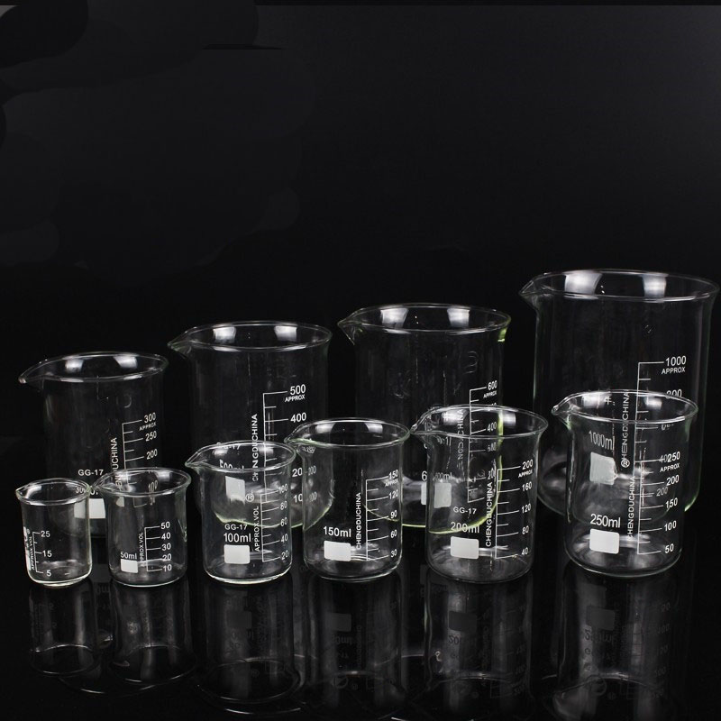 LINYEYUE 2000mL Glass Beaker Borosilicate Glass Measuring Cup high temperature resistance Laboratory Chemistry Equipment