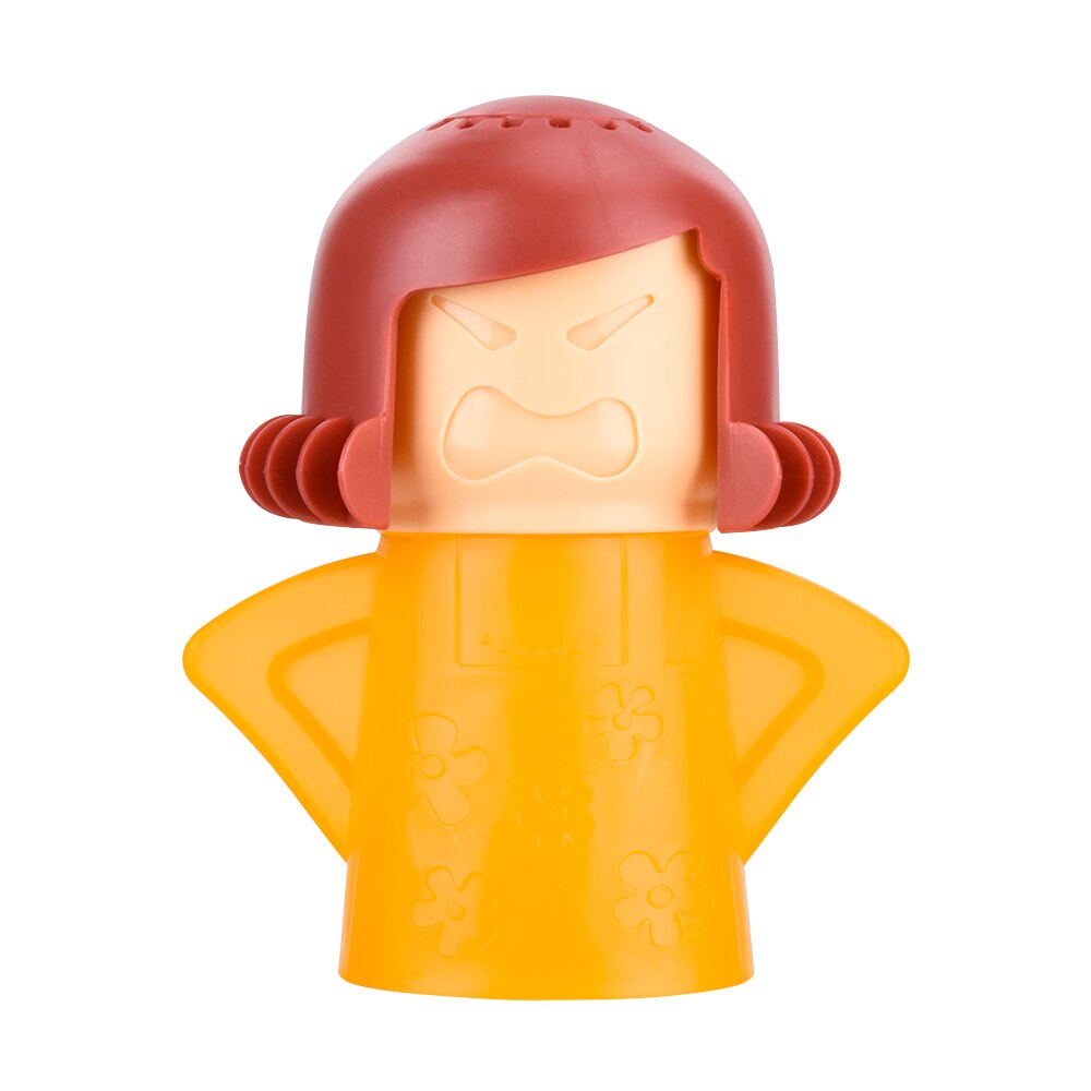 Angry Mom-nettoyeur à vapeur de four, facile à nettoyer, appareil de nettoyage à la vapeur au micro-ondes, pour réfrigérateur: 1 pcs Yellow