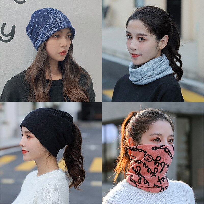 Gorro versátil para esquiar al aire libre, senderismo, pesca, otoño e invierno, bufanda de protección del cuello gruesa y cálida