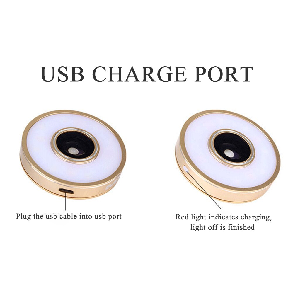 6 in 1 Filling Light 8 LED Ring llight Wide-angle Fish-eye Lens Universal Selfie Phone Lamp Fisheye Lens Phone llight