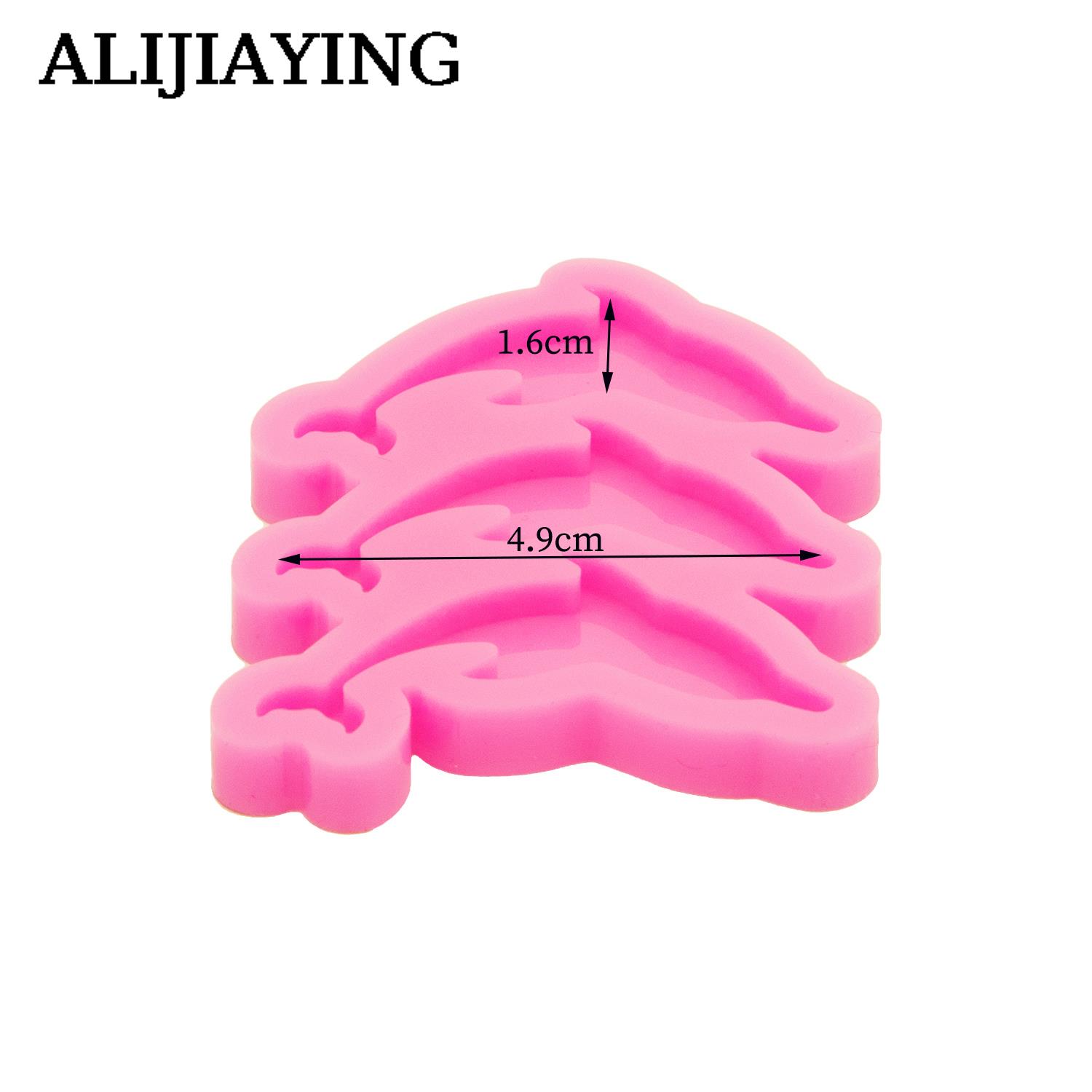 DY1537 Glossy Mini Dolphin Epoxy Resin Silicone Molds Crafts Art, Cat Fondant Chocolate Candy DIY Cake Mould