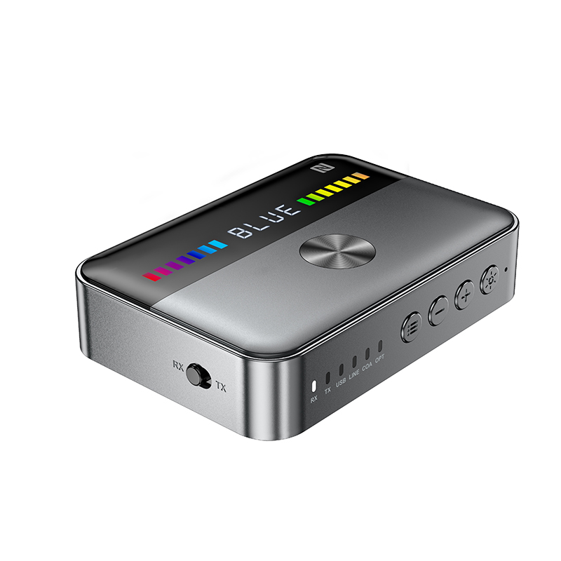 Transmisor receptor de Audio NFC Bluetooth 5,3, convertidor DAC óptico Coaxial AUX RCA de 3,5 MM, adaptador inalámbrico para TV, PC, altavoz para coche: Rojo