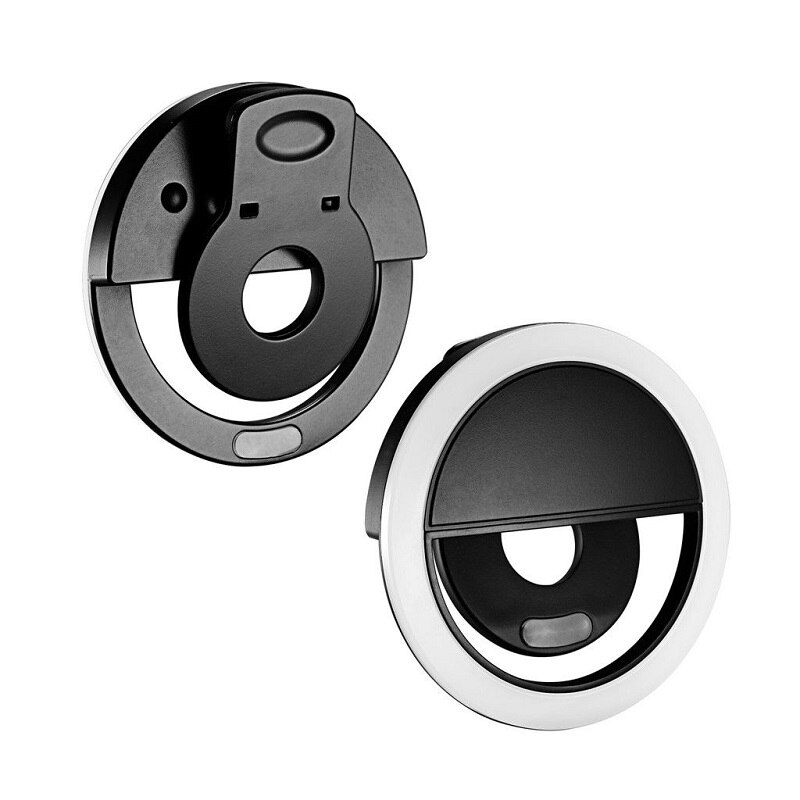 Roreta LED Selfie Ring Light Flash lens beauty Fill Light Lamp USB Charging Portable Clip For Cell Phone Smartphone
