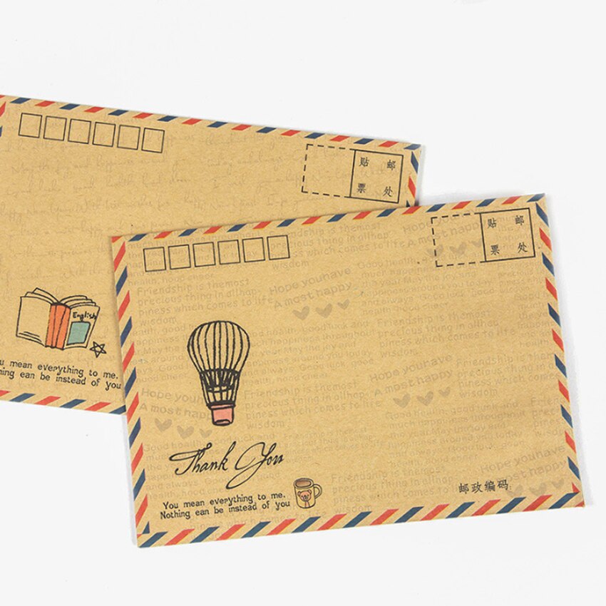 Sobre de papel Kraft Vintage B6 para oficina y escuela, suministros de papelería para postales, DIY, bonito, 8 unids/lote