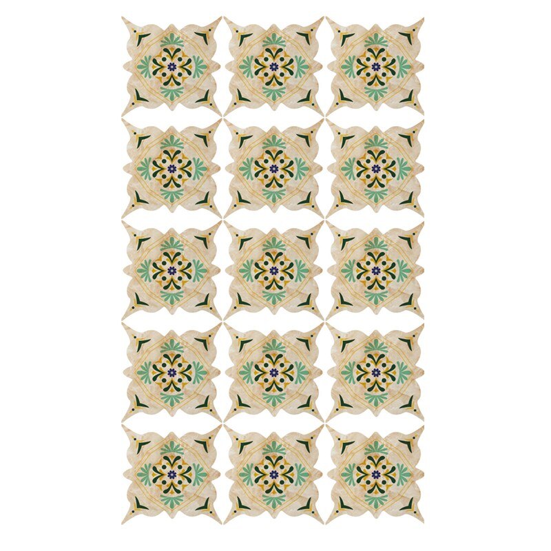 15pcs stickers for ceramic tile tile diagonal paste sticker home decor wall decoration tile stickers: A
