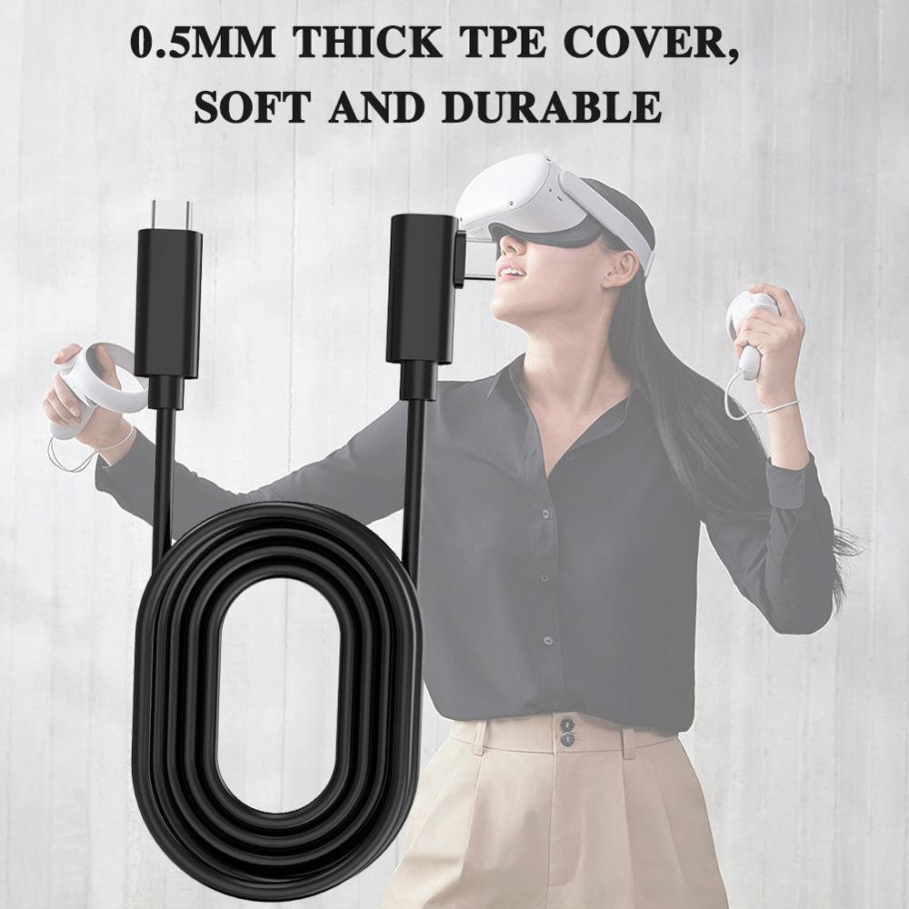 3/5m oculus headset vr kabel pc vr för quest 2 och quest link virtual reality typ-c usb 3.2 gen 1 dataöverföring snabb laddning
