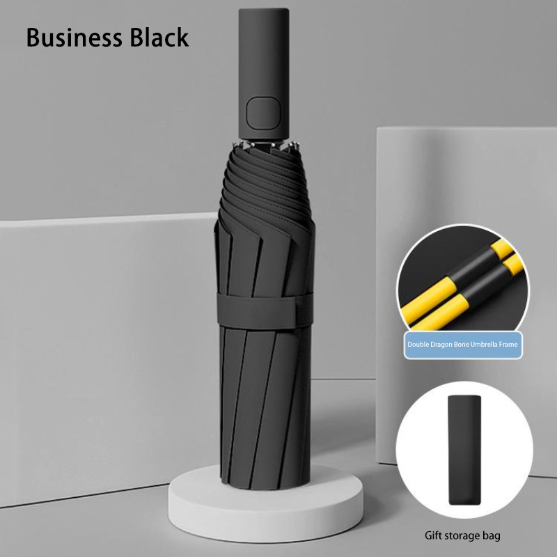 Xiaomi 24-bone automatische paraplu effen kleur licht opvouwbaar grootformaat buiten waterdicht zonnescherm uv-bescherming paraplu: WHITE