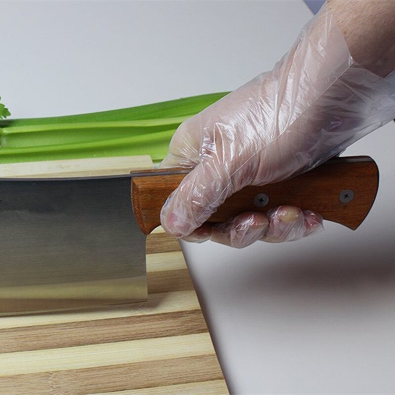 Food Grade Plastic Handschoenen Keuken Restaurant Milieuvriendelijke Lichtgewicht Hdpe Film Handschoenen Eetkamer Draagbare Schoonmaak Handschoenen