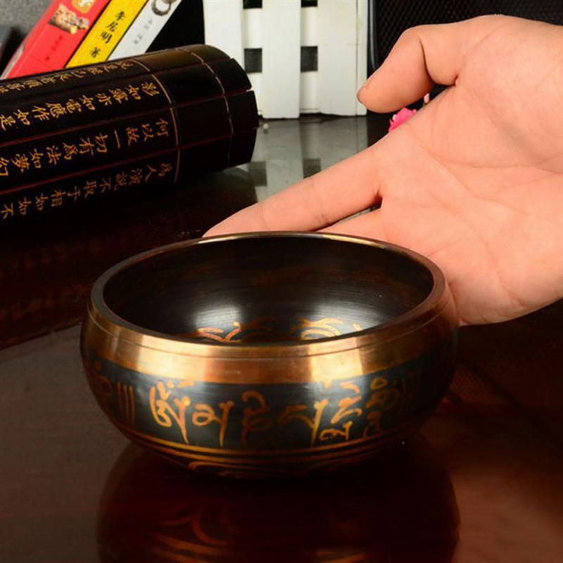 Tibetansk sångskål uppsättning sångskål med anfallare för meditation avslappning stressavlastning
