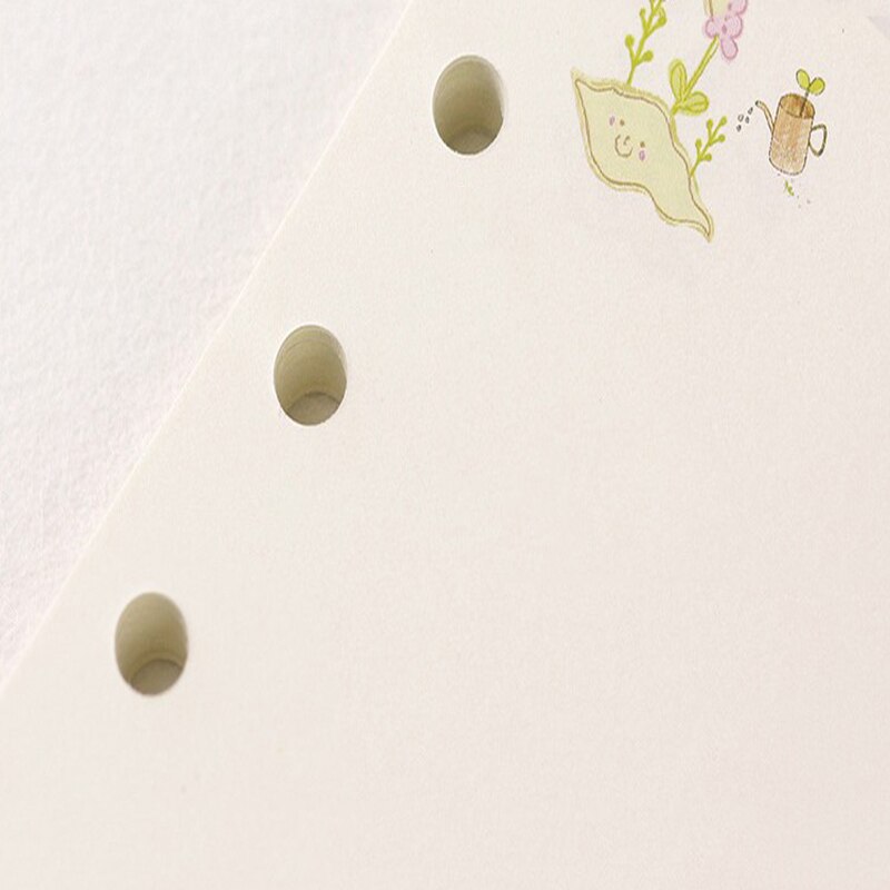 A5/A6 6 Holes Office Buckle Notebook Filler Paper Spiral Inner Pages Chancery Weekly Monthly Planner Memo Schedule Student Notes