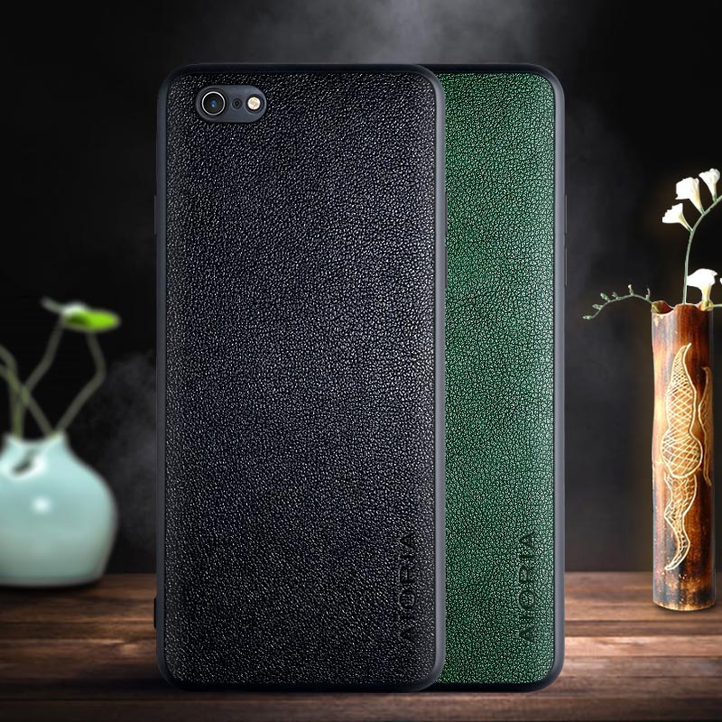 Case Voor Iphone 6 6S Plus Case Met Retro Business Pu Leer , Tpu + Pu 2in1 Materiaal