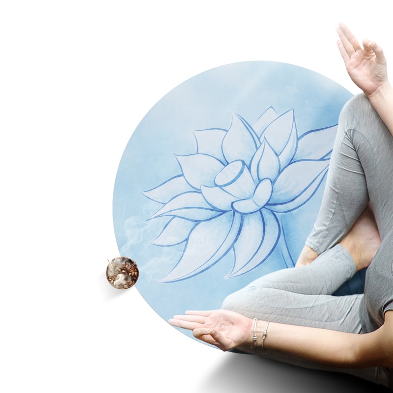 Nicegood sidde i meditation cirkulær meditation pad yogamåtte pude yoga fitness gummi træningsmåtte skridsikker tæppe