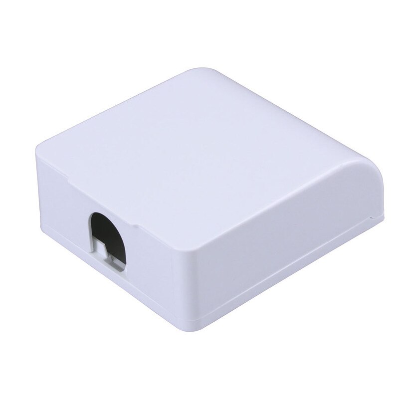 Caja impermeable con interruptor autoadhesivo para timbre, Panel de cubierta protectora, fácil instalación, enchufe de pared sin perforaciones, caja transparente: White