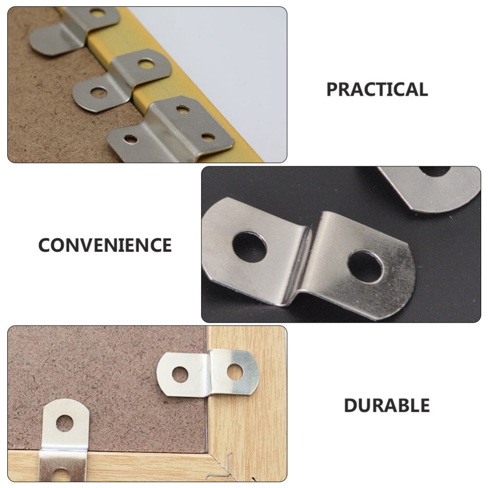 120pcs Trapezoid Table Z Clips Photo Frame and Table Metal Fasteners