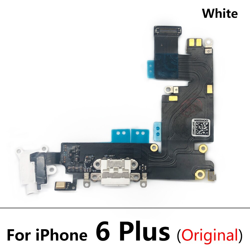 100% nuovo originale per IPhone 6 6S 7 Plus caricatore USB porta di ricarica connettore Dock scheda microfono cavo flessibile ricarica rapida: For 6 Plus White Ori
