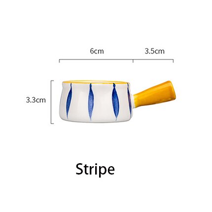 Mini Melk Keramische Cup Japanse Melk Schuim Pot Koffie Suiker Melk Pot Aardbei Bloemen Keuken Fornuis Melkkan Melk Cup: Stripe