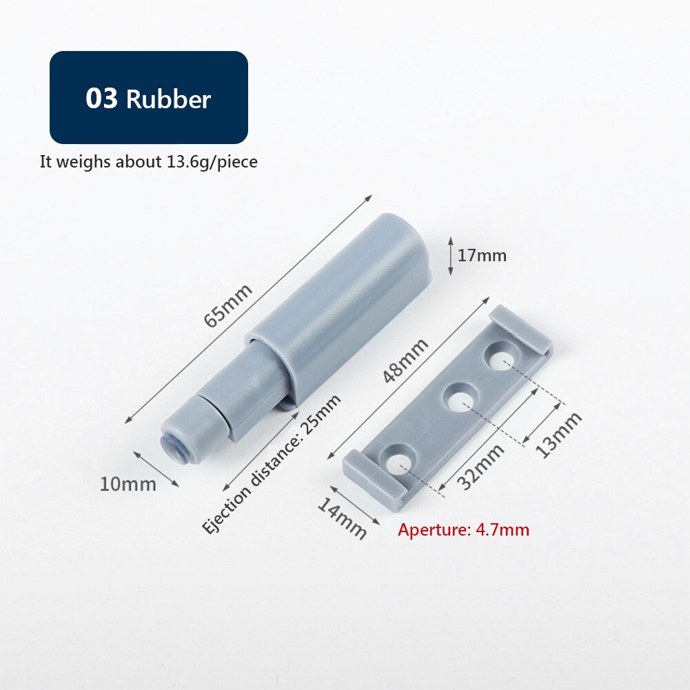 Magnetic Cabinet Catches Cabinet Latch Push to Open Cupboard Drawer Door Touch Stop Damper Buffer Pull Push Invisible: 03